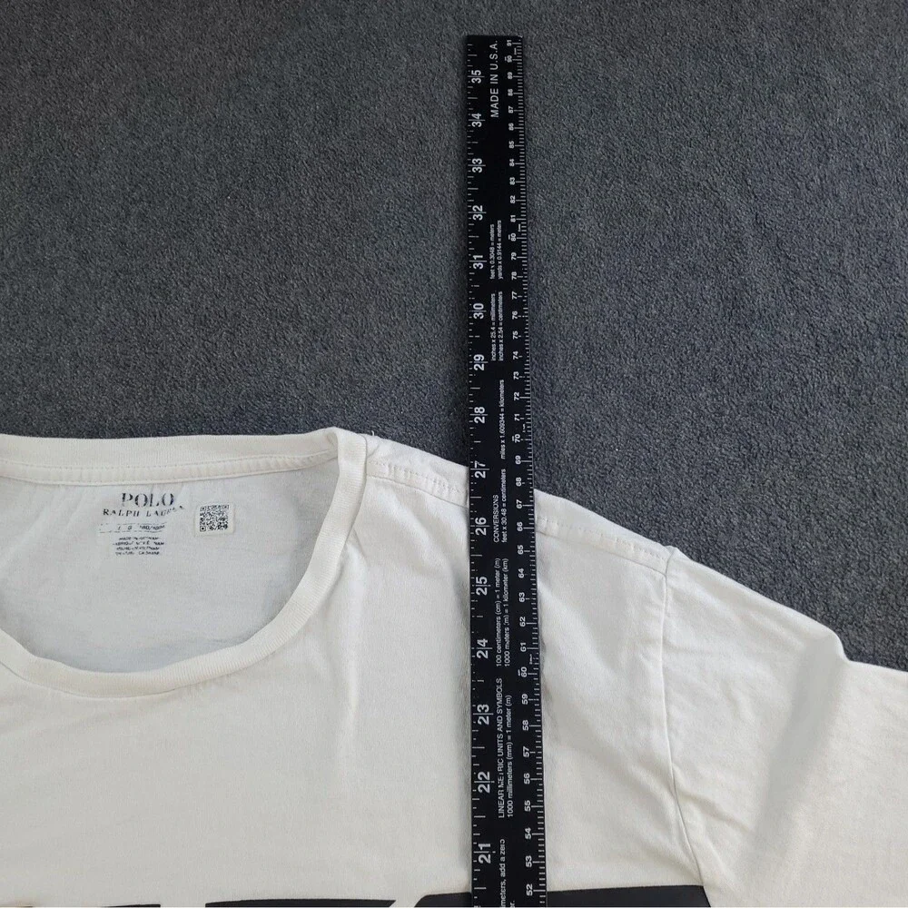Polo Ralph Lauren Graphic T-Shirt  Men’s Size Large White Long Sleeve Logo